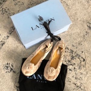 Lanvin Tulle Satin Ballerina Flats (41)